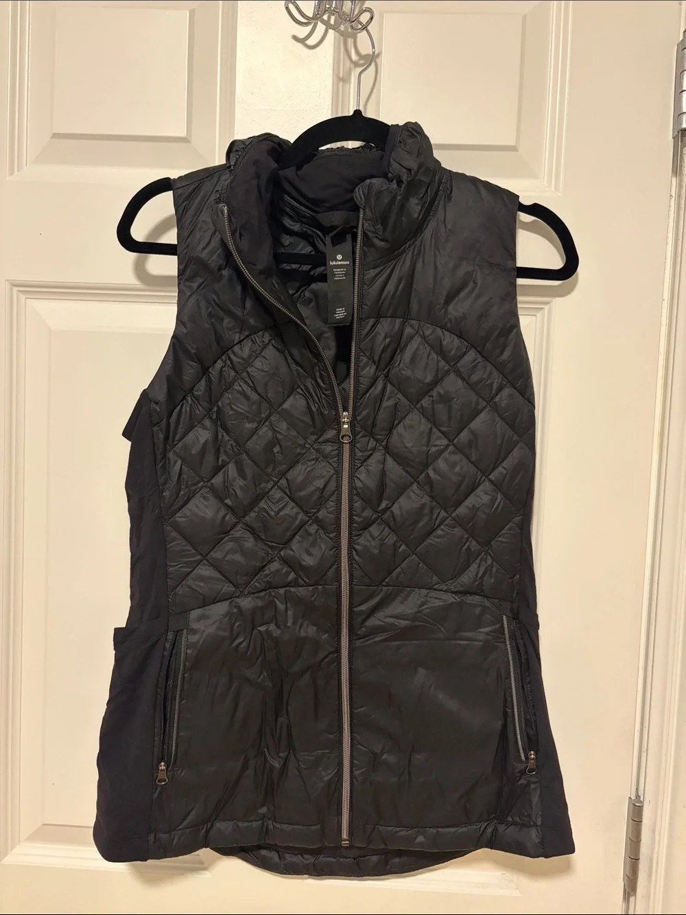 lululemon athletica Black Quilted Sleeveless Vest